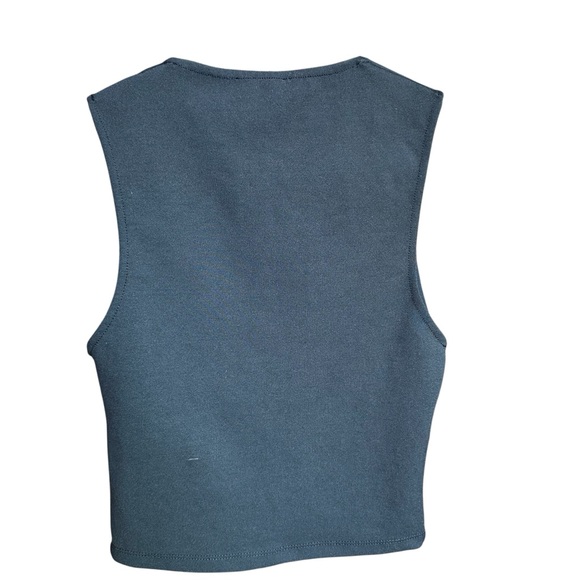 Zara Black Sleeveless Sweetheart‎ Crop Top Size S - Picture 3 of 9